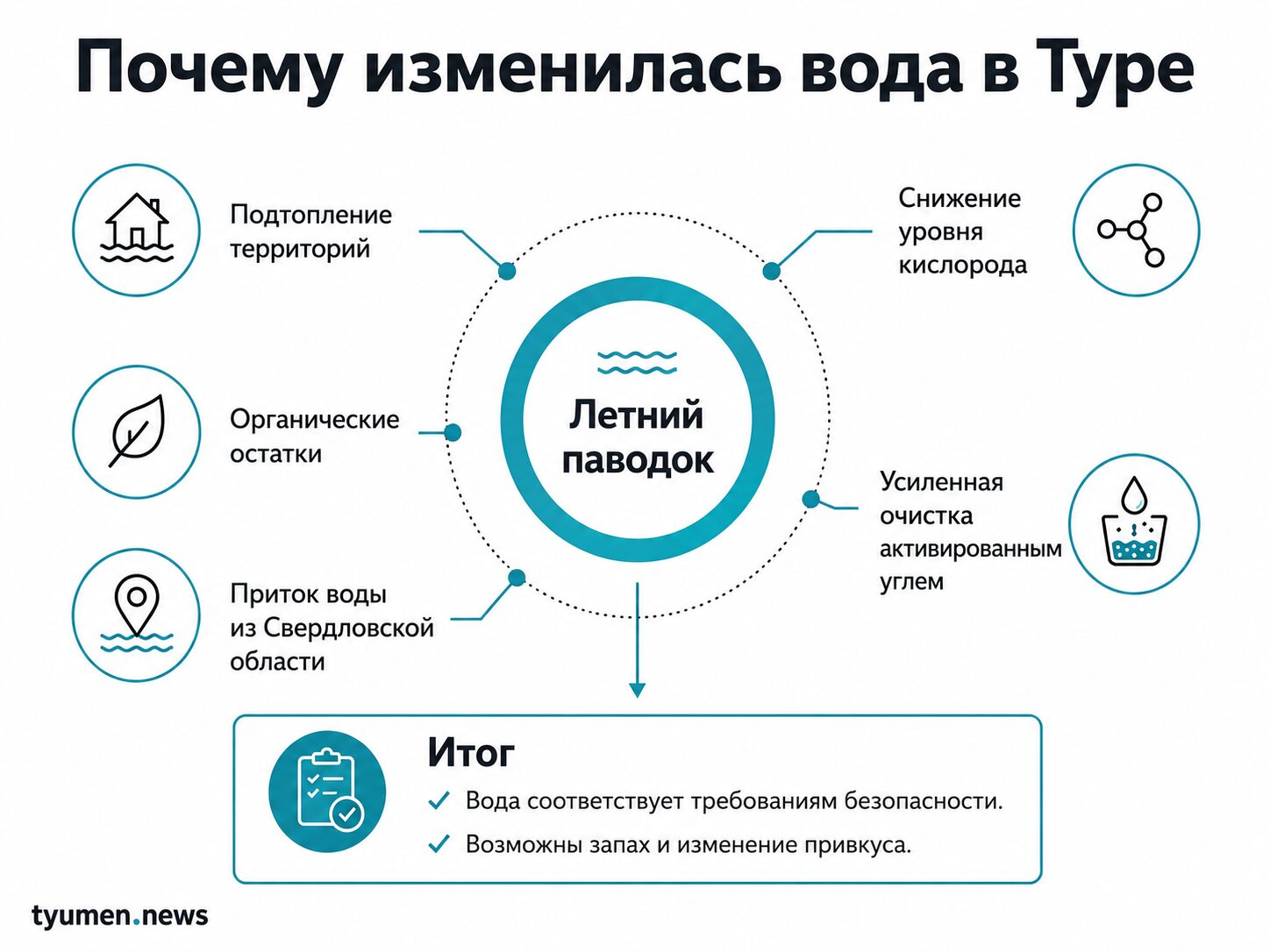 Инфографика "Почему изменилась вода в Туре?"