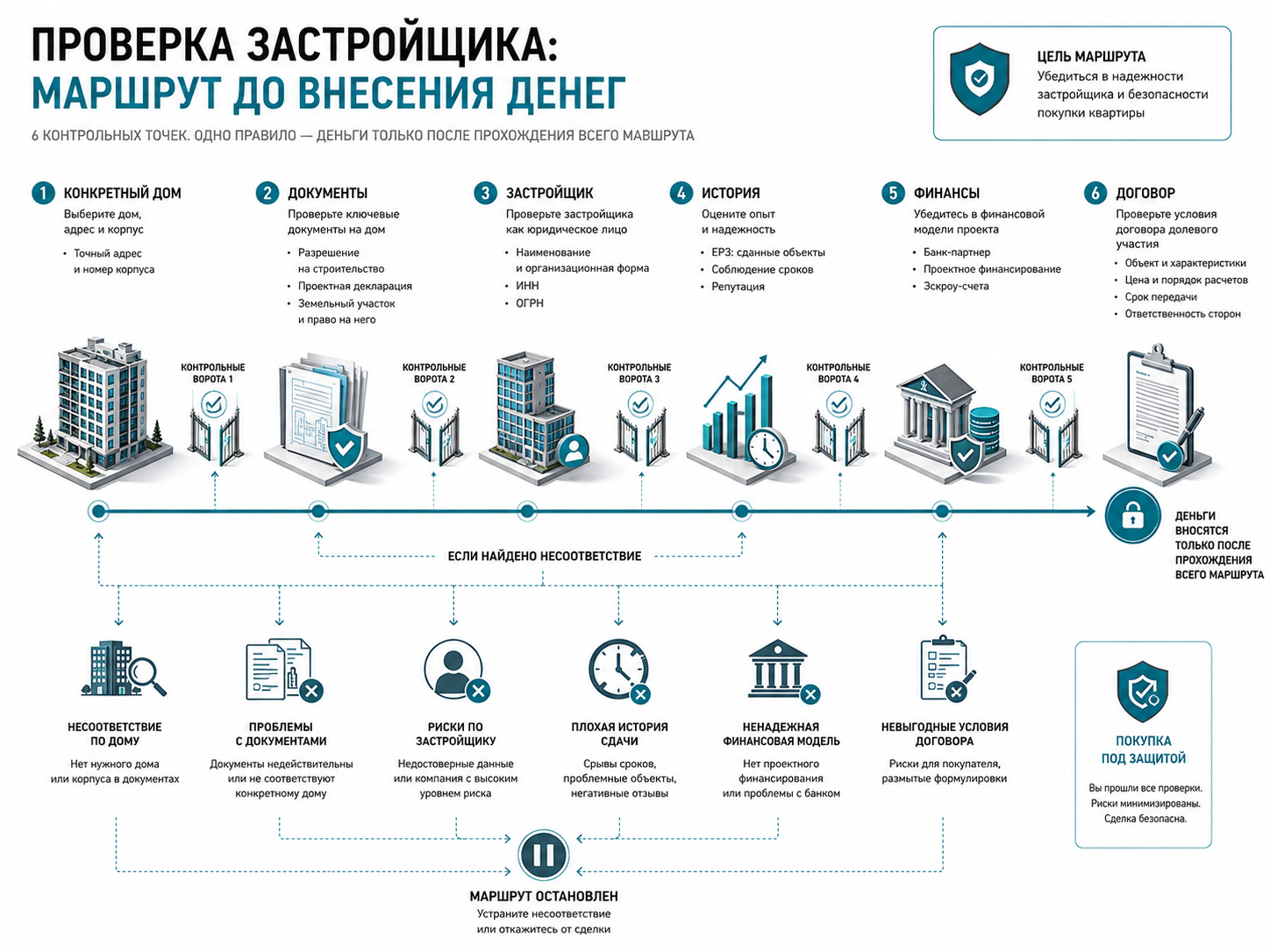 Проверка застройщика: маршрут до внесения денег